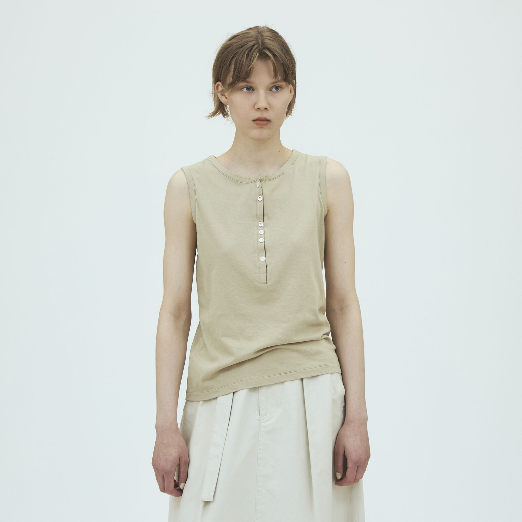 DRAWER ドゥロワー ヘリンボーン ノースリーブ Vネック ジレ38 DRAWER ドゥロワー ヘリンボーン ノースリーブ Vネック ジレ38 FALL1