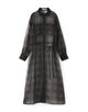 HYKE SHEER PLAID DRESS
