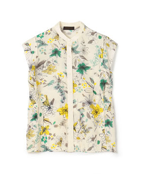 トリビュートフラワー ピコカットスリーブブラウス