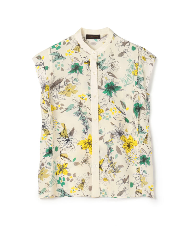 トリビュートフラワー ピコカットスリーブブラウス