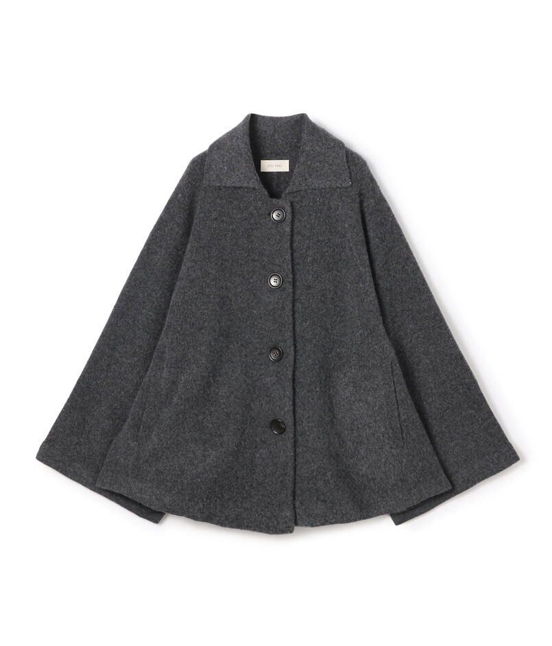 ライトウールニット ステンカラーコート