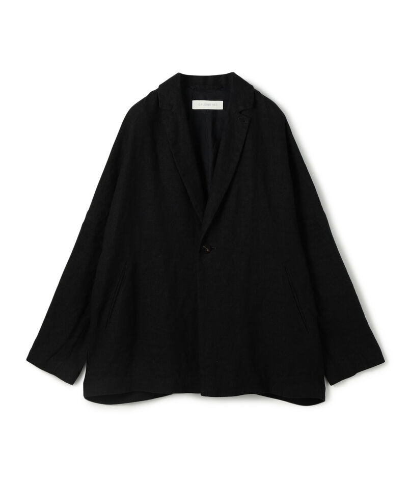 ブラッシュドリネン　ワイドジャケット