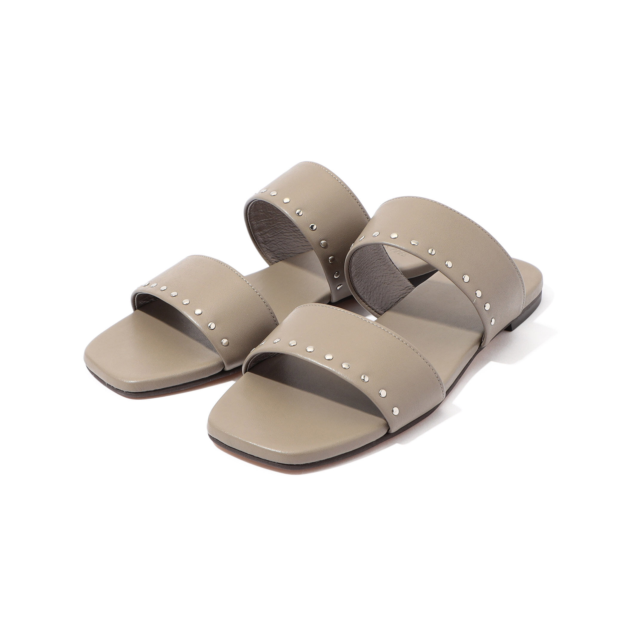 50%OFF DES 2ストラップスタッズアッパーサンダル PRES 靴