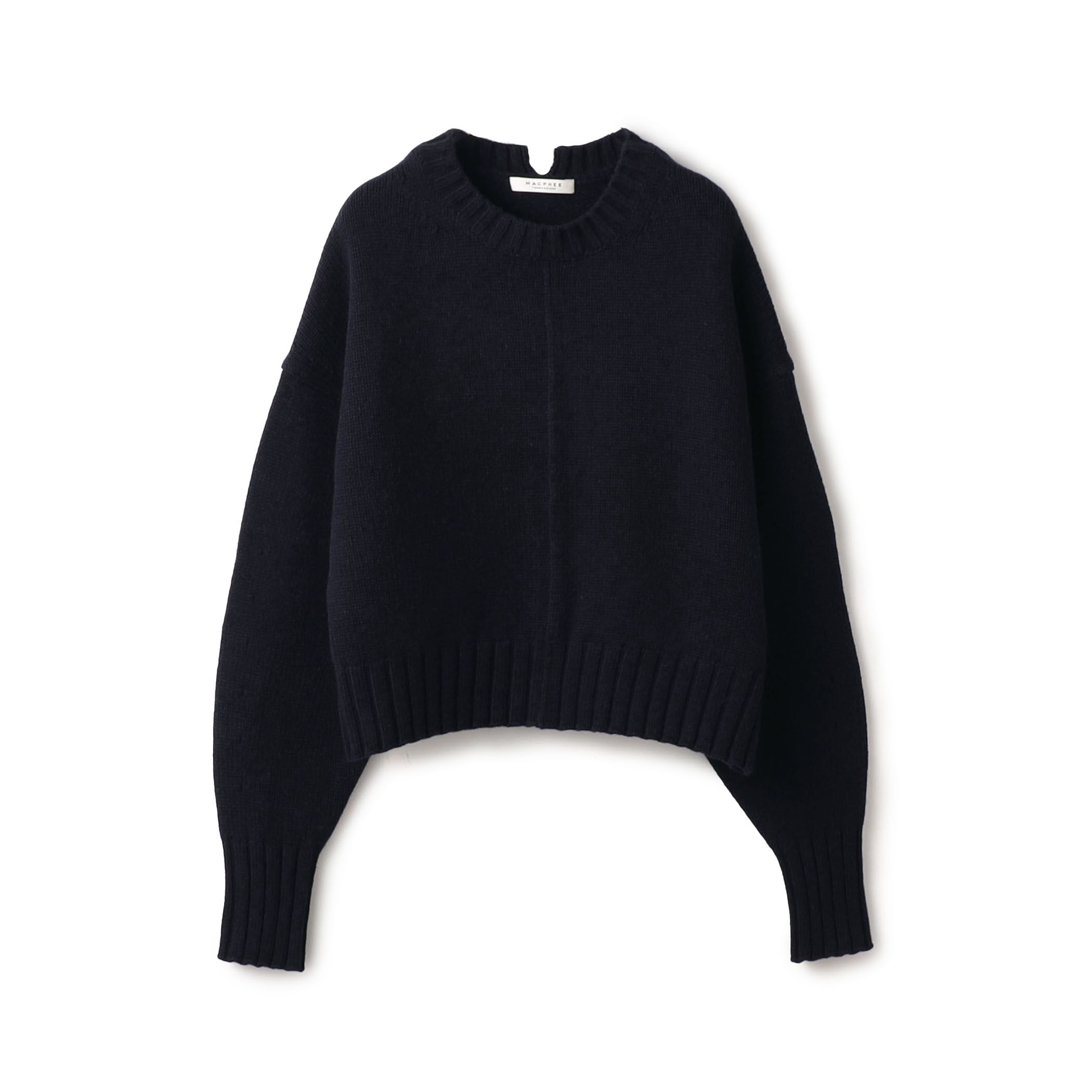 ドゥーズィエムクラス カシミヤ混 クルーネックワイドプルオーバー