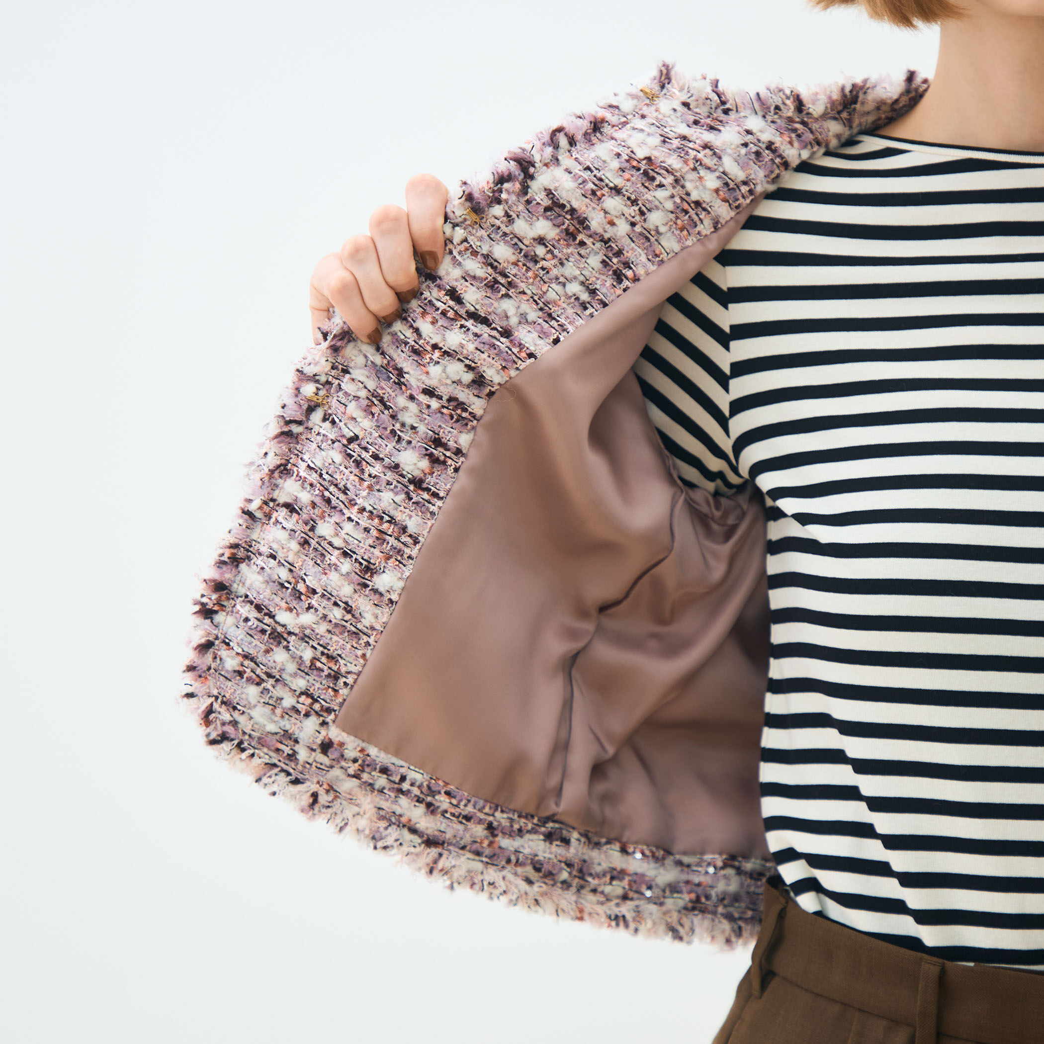 ライラックファンシー フリンジカラーレスジャケット