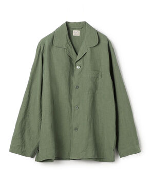 80リネン パジャマカラー オーバーシャツ