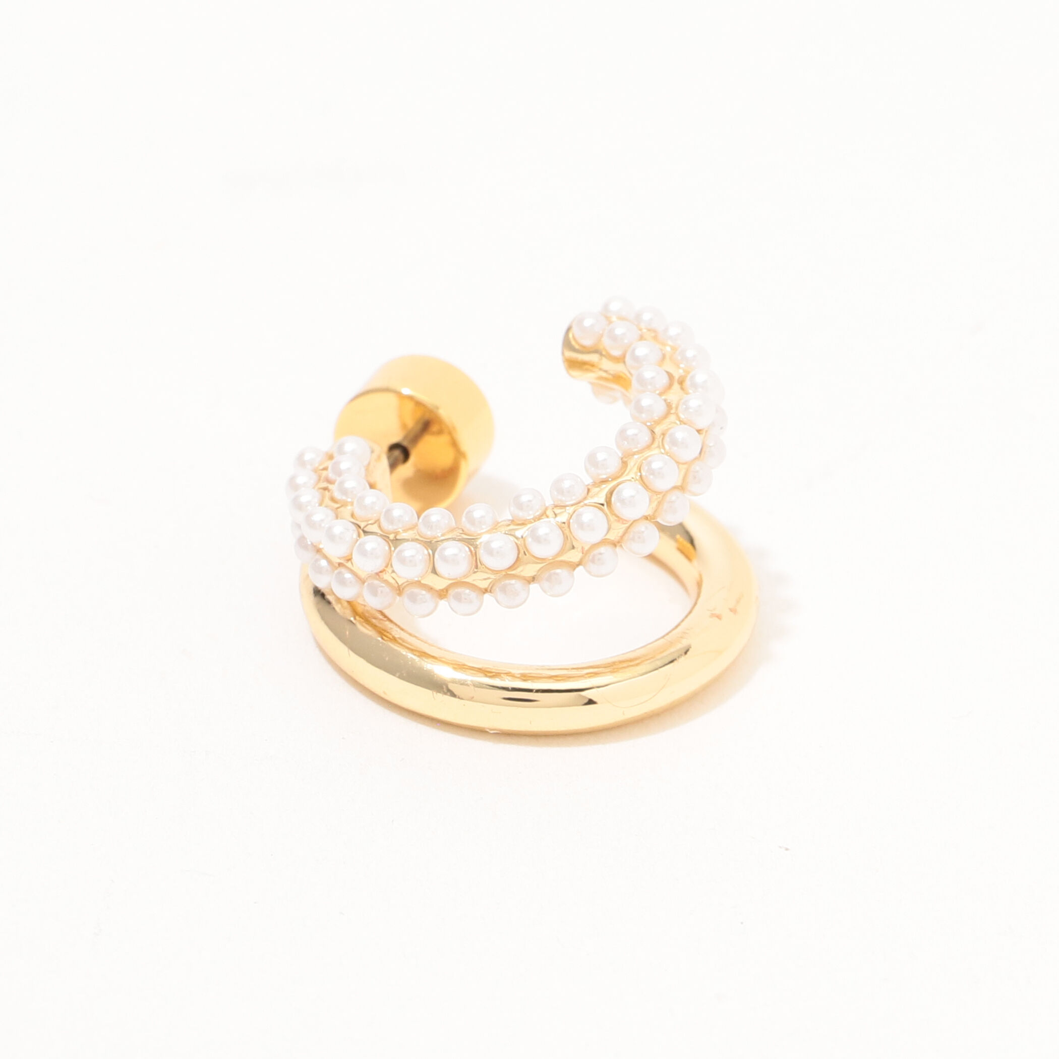 Kenneth Jay Lane パールダブルフープピアス Kenneth Jay Lane パールフープピアス｜トゥモローランド 公式通販