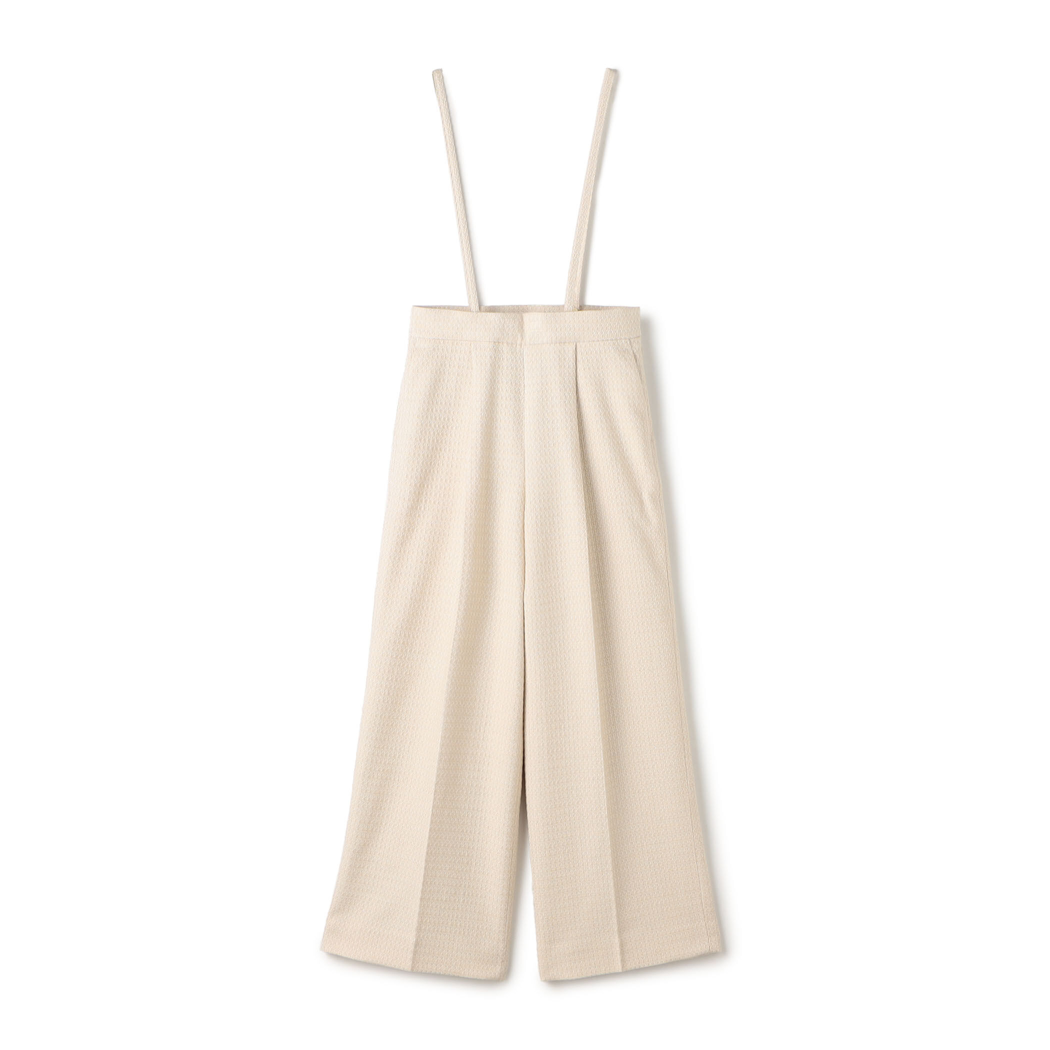 ライトファンシーツイード サスペンダーワイドパンツ