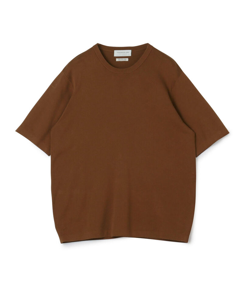 TOMORROWLAND tricot シーアイランドコットン ハーフスリーブクルーネックニット