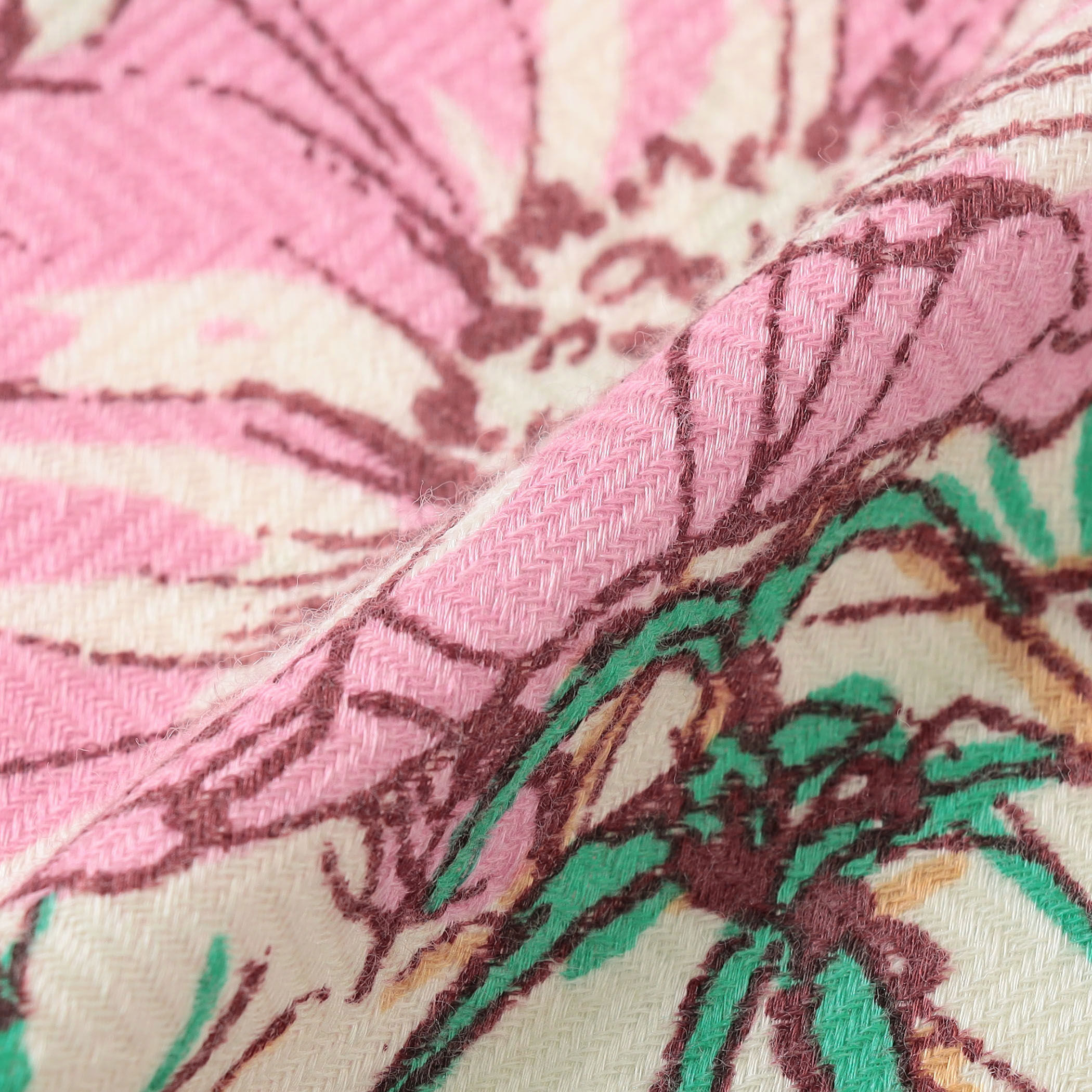 別注】manipuri BLOOM GARDEN ウールシルク スカーフ