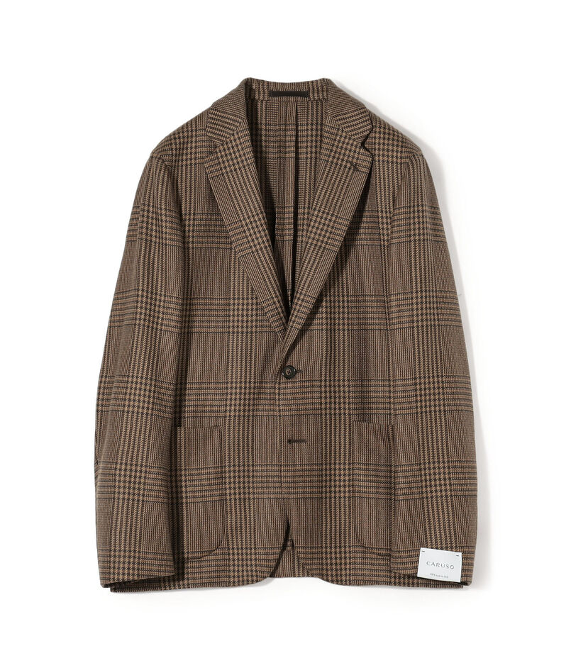 CARUSO Butterfly ウールグレンチェック シングルブレステッド2Bジャケット