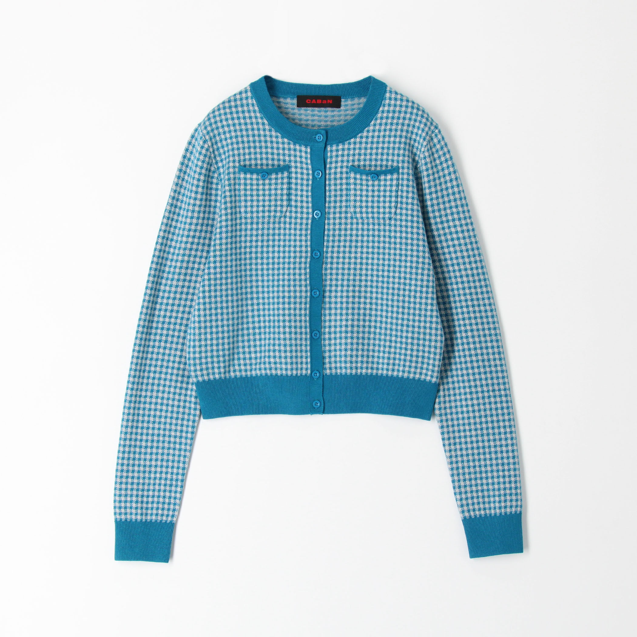 コットンカシミヤ ギンガムチェックカーディガン｜トゥモローランド