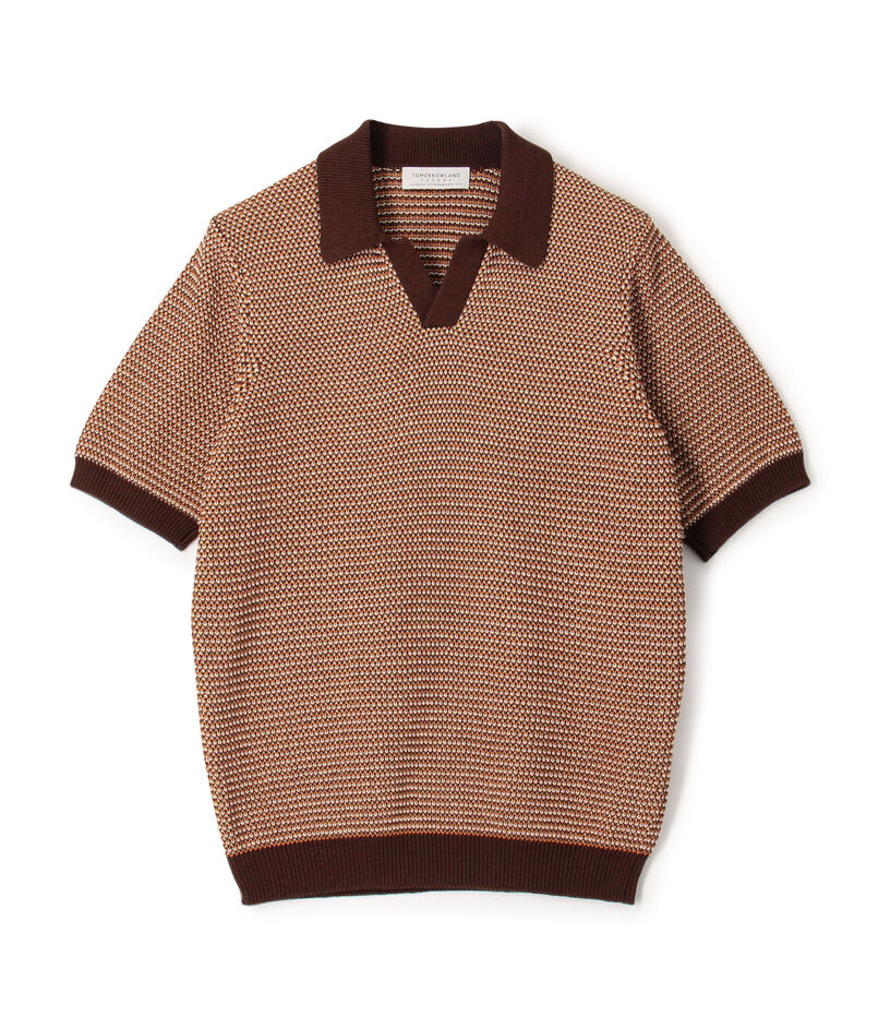 TOMORROWLAND Tricot マーセライズコットン ハーフスリーブ プルオーバーニット