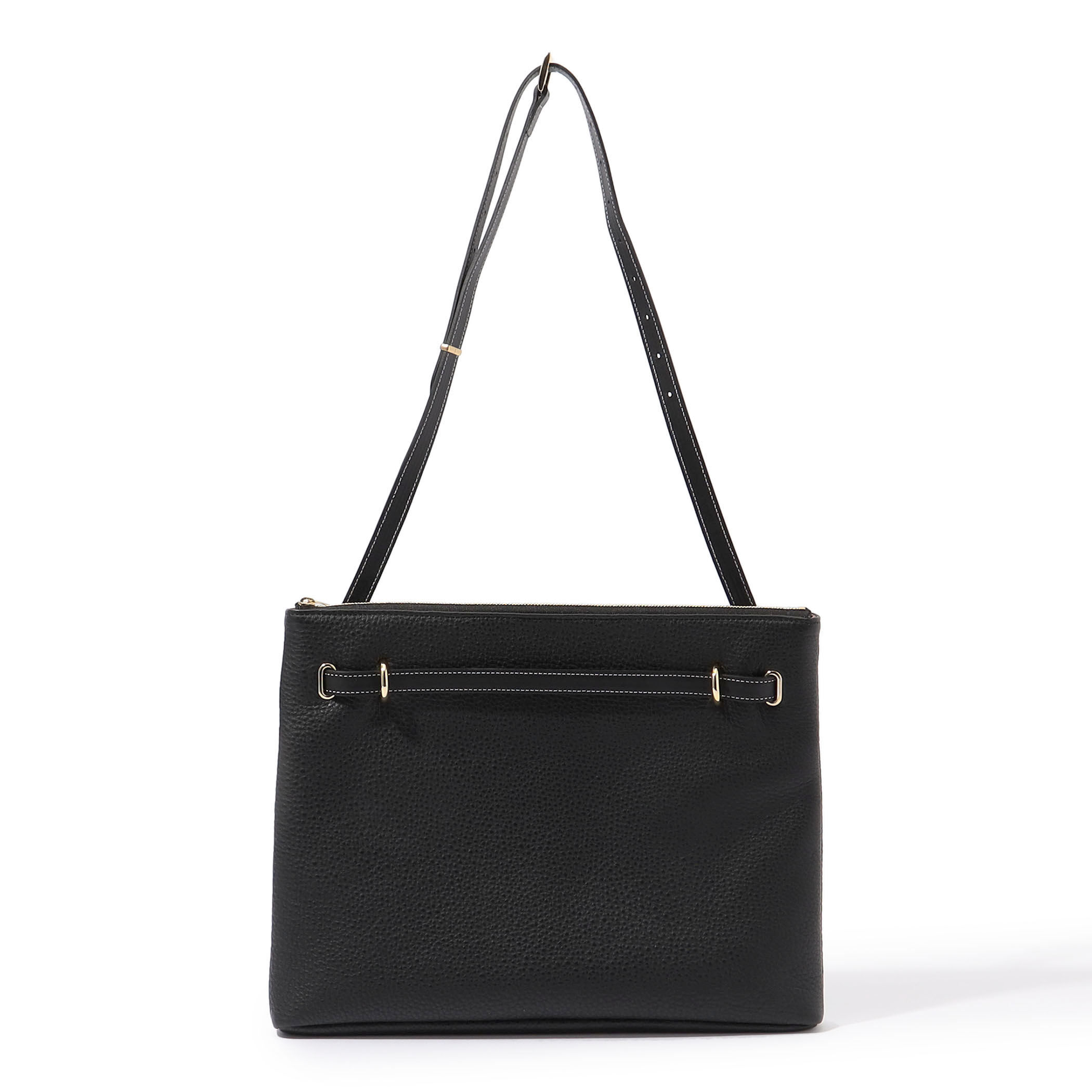 ブラックレザー ショルダーバッグ ▪︎シュリンクレザー ショルダーバッグ BLACK ¥22,000
