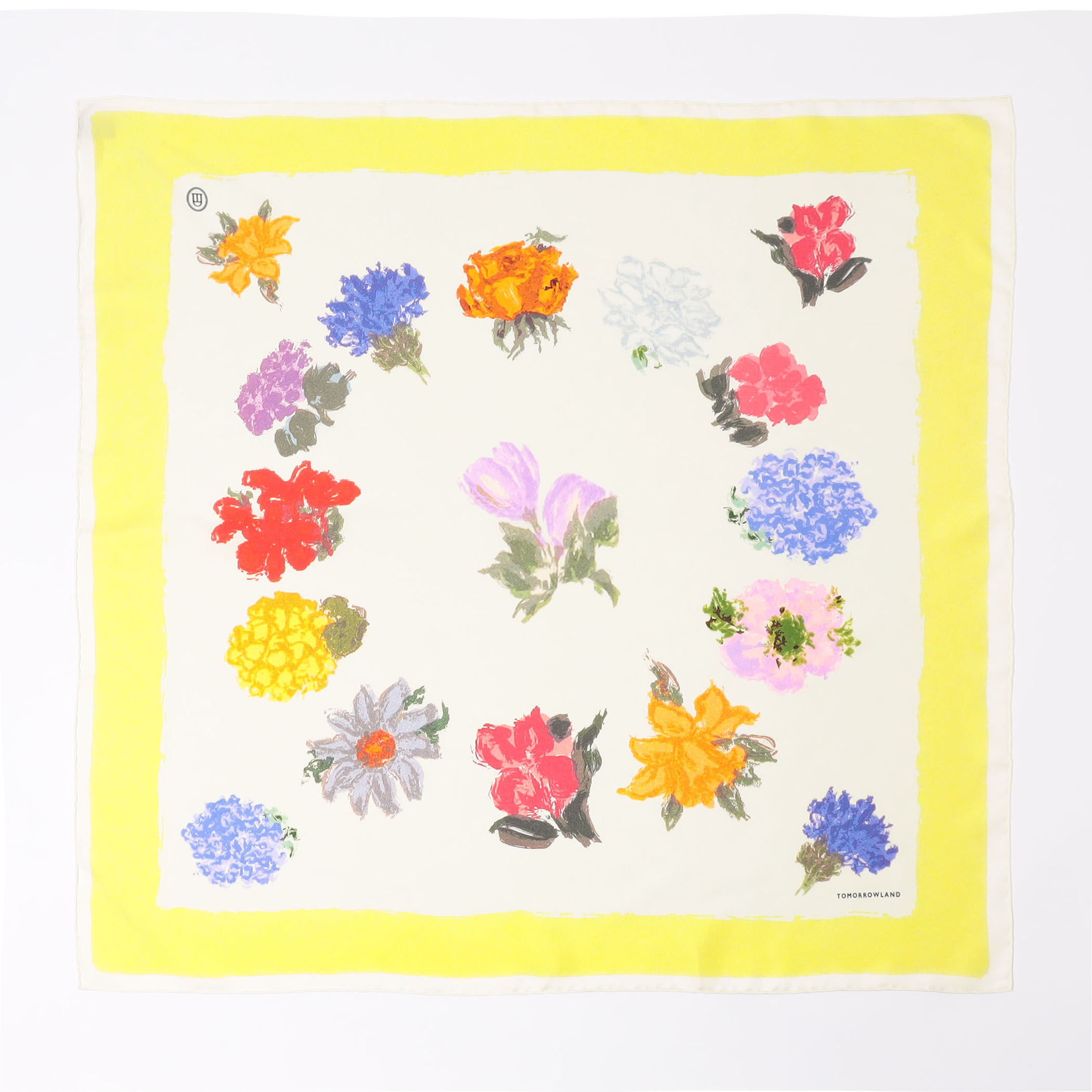 Atelier TOMORROWLAND PAINT FLOWER シルクスカーフ｜トゥモローランド
