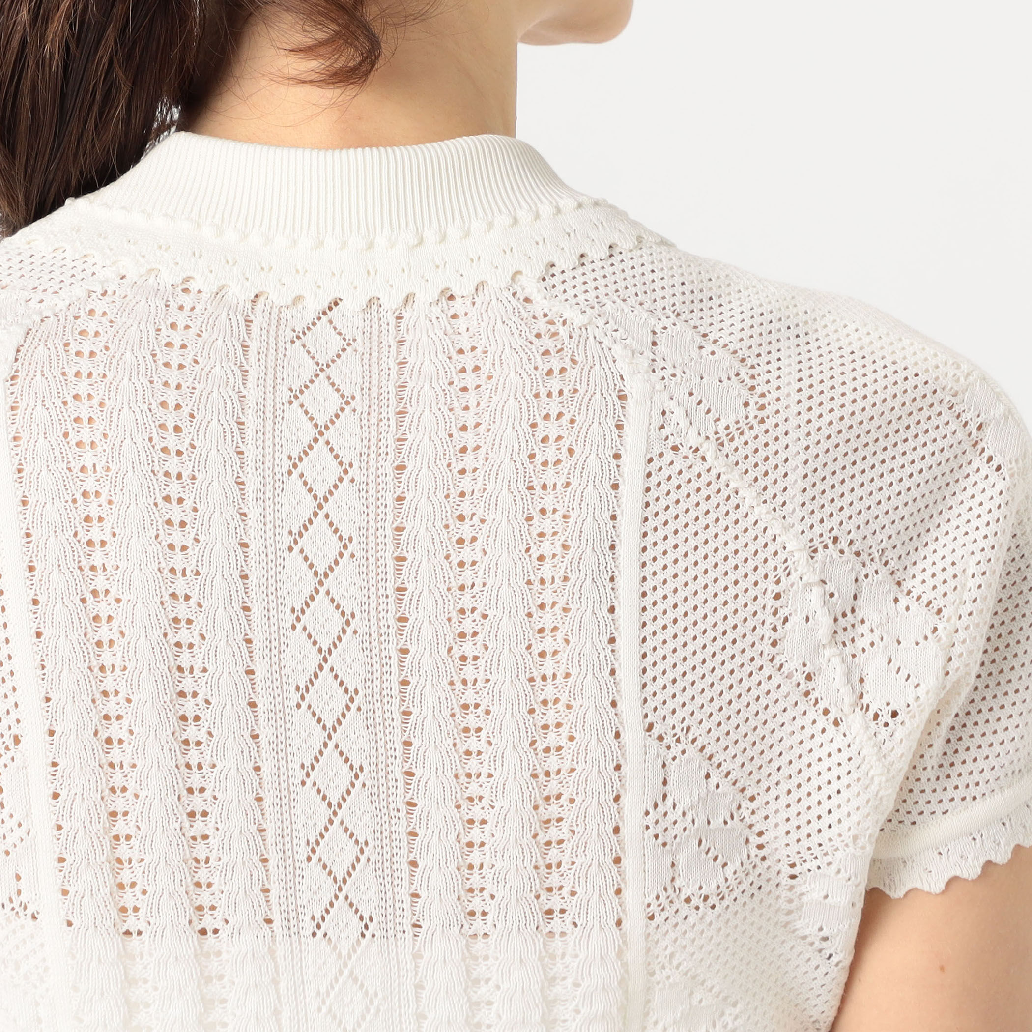 伊勢丹新宿店別注カラー Lace Stripe Knitted