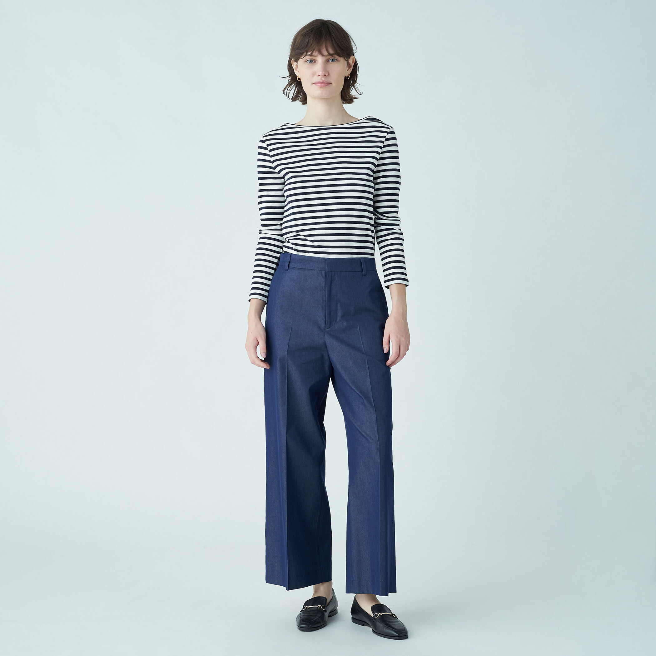 商品画像：美品】ゴーシュ コットンシルクデニム ワイドパンツ - メルカリ 3