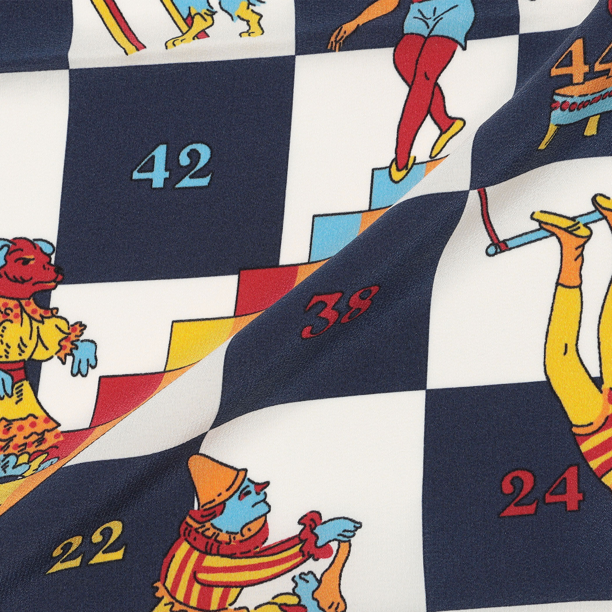 Drake's SNAKES AND LADDERS PRINT BANDANA シルクプリントスカーフ