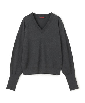 コットンカシミヤストレット Vネックプルオーバー