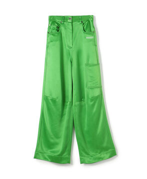 Off-White TOMBOY レーヨンキュプラ ハイウエストワイドパンツ