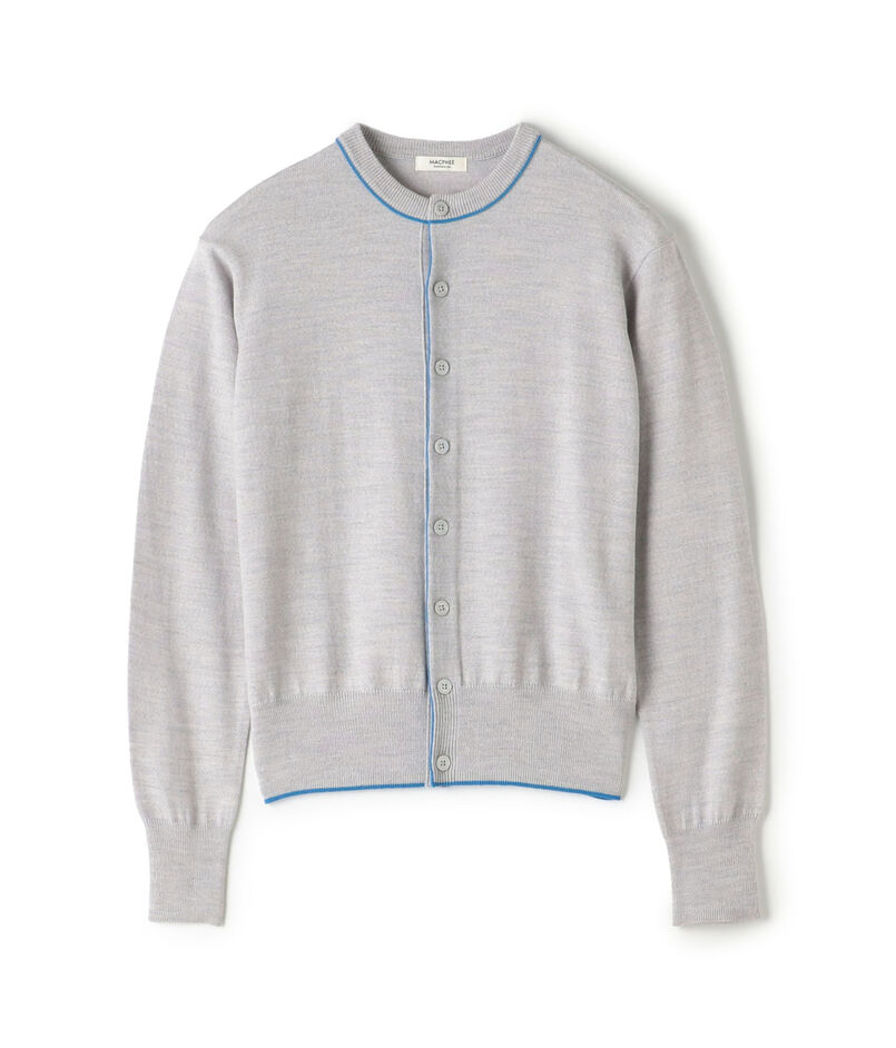 プレーンウール クルーネックカーディガン