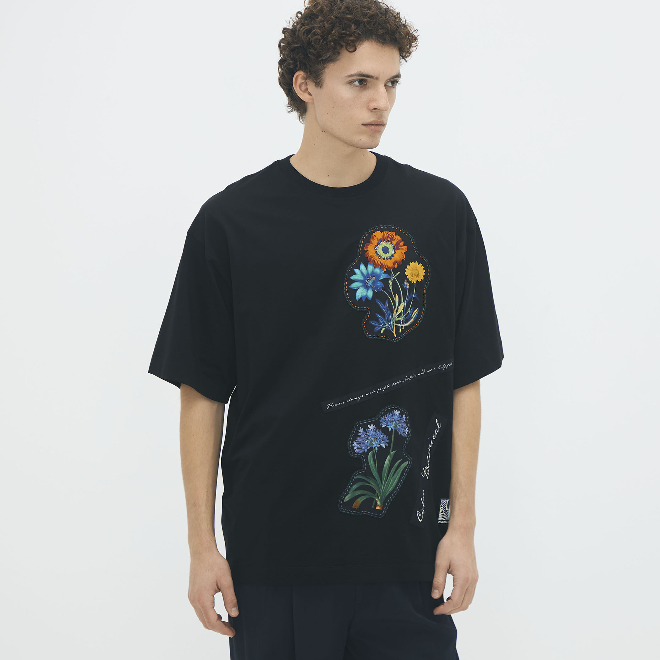 CABaN スビンコットン FLOWERSモチーフTシャツ｜トゥモローランド 公式通販