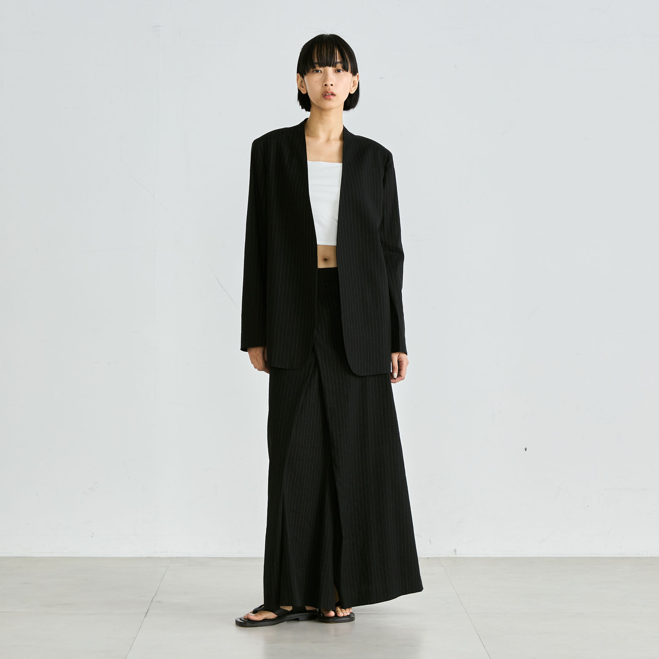 全商品オープニング価格！ リネンストレッチ ノーカラージャケット｜トゥモローランド 公式通販 ジャケット・アウター