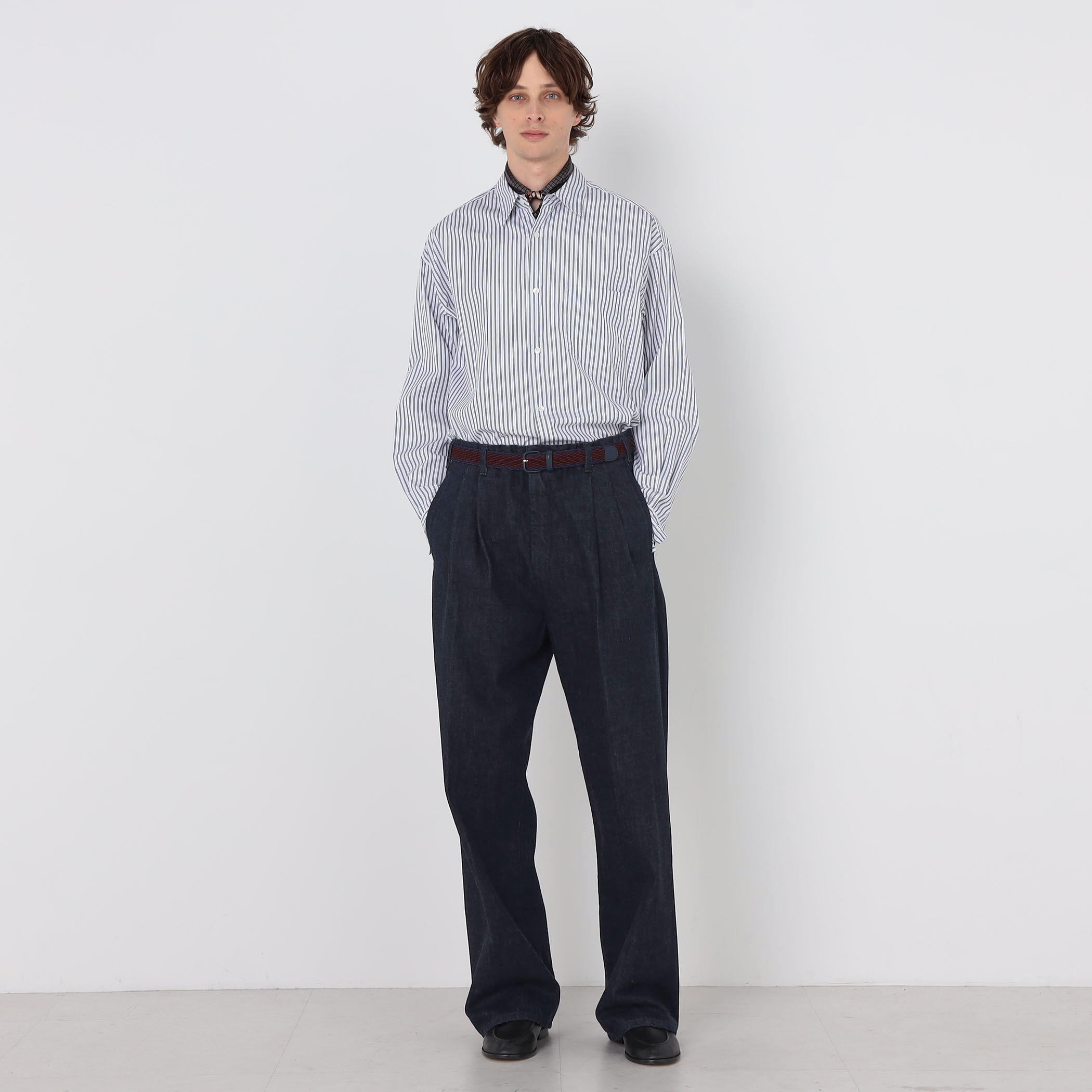 別注】EDWIN レインボーセルビッチデニム 2タックワイドトラウザーズ