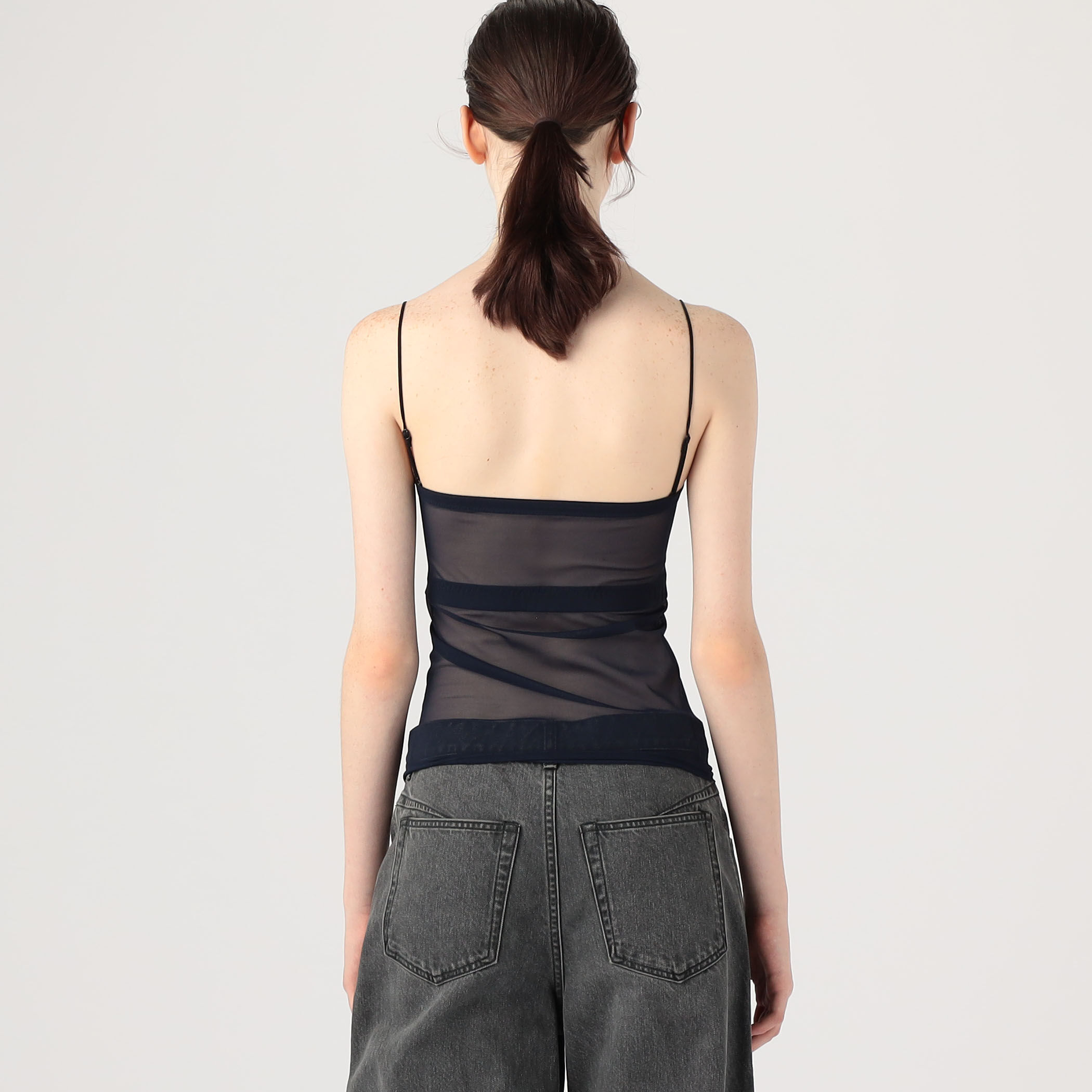 すぐったレディース福袋 OVERNEATH Bra053 スムース×ネットキャミソール トップス