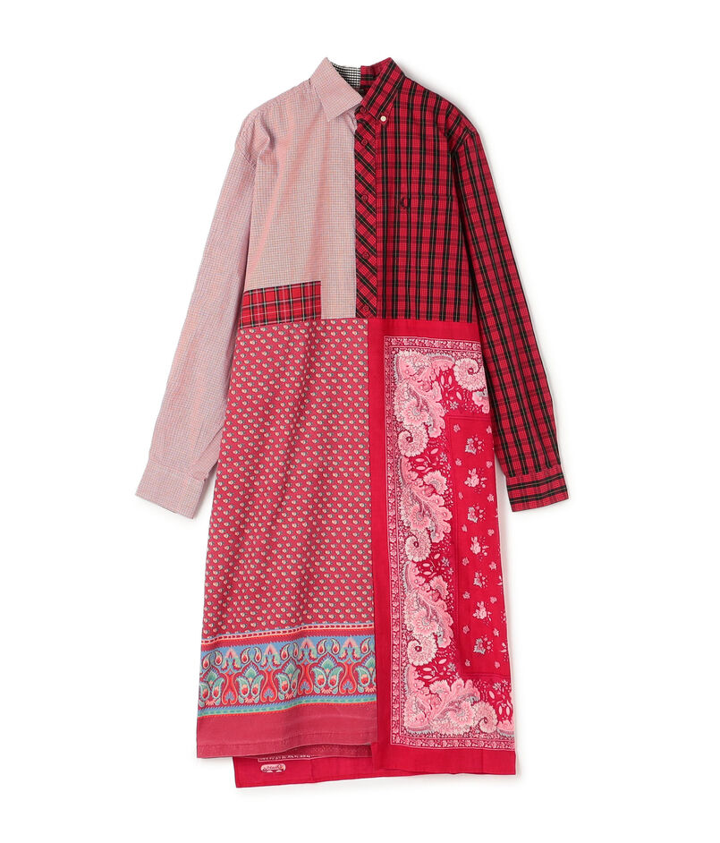 Bettina Bakdal The Cotton Provence パッチワークシャツドレス