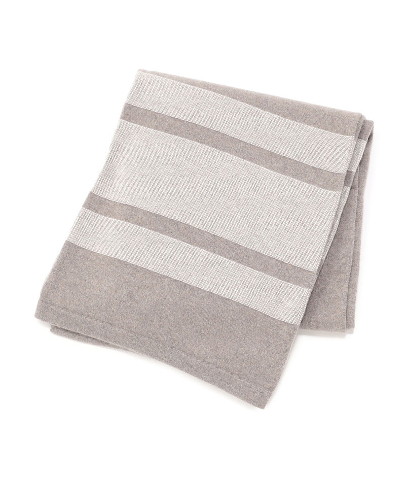 バハストライプニットブランケット HCG9862