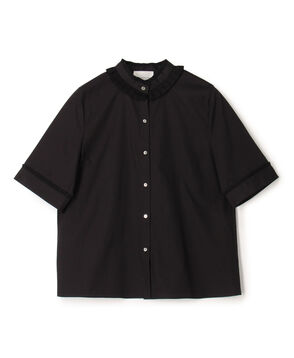 100/2コンパクトブロード ハーフスリーブタックブラウス