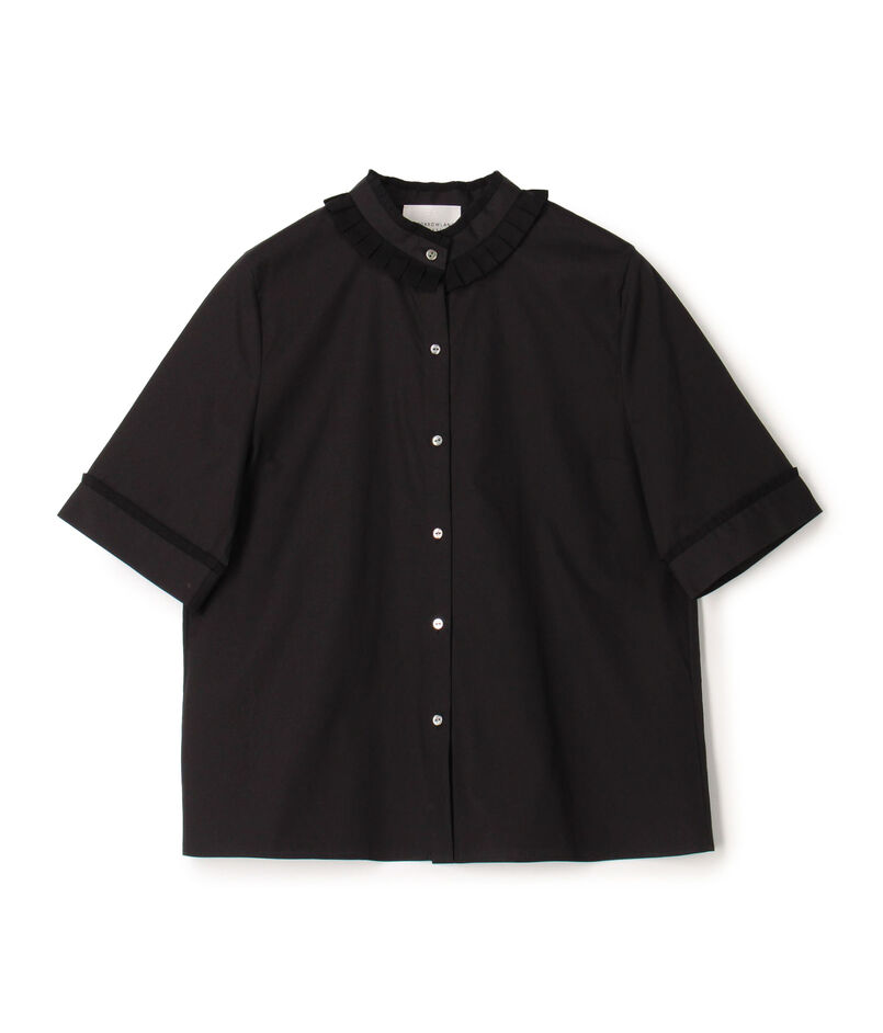 100/2コンパクトブロード ハーフスリーブタックブラウス