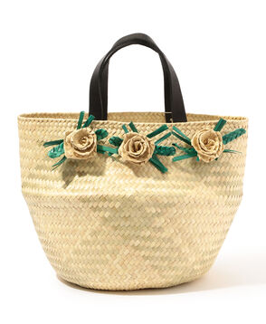 charrita Cesta con flower バスケットバッグ
