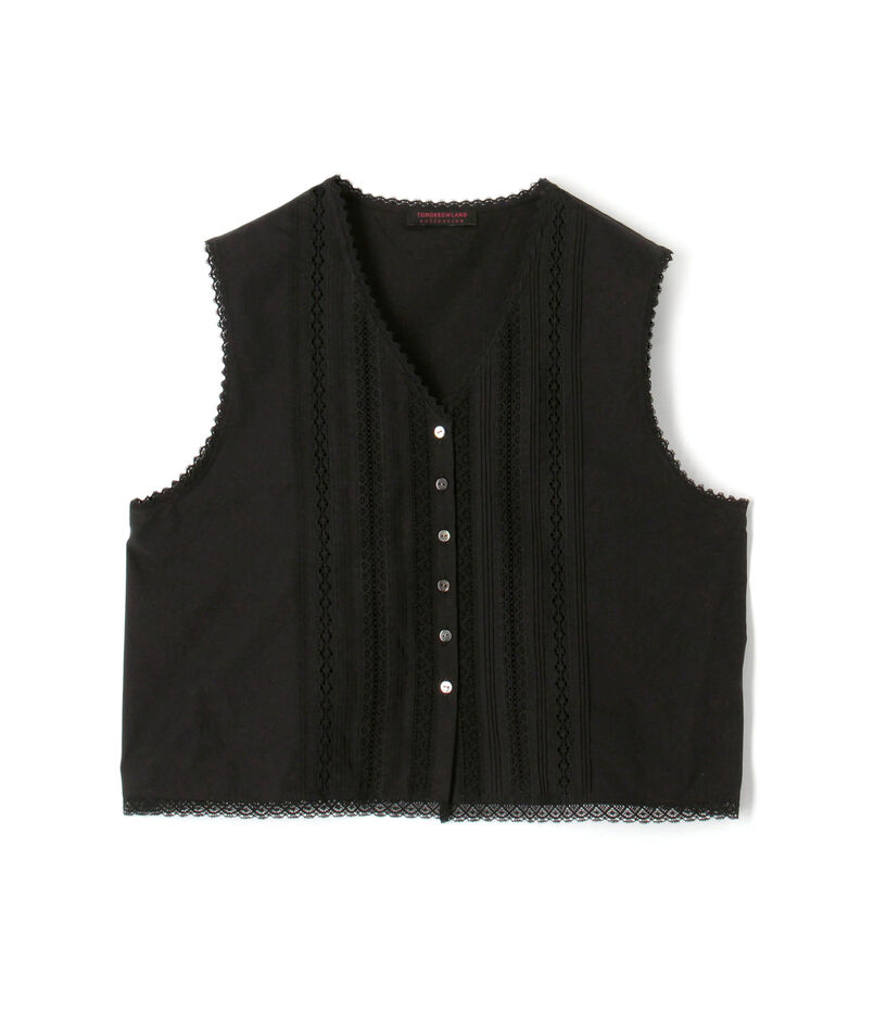 コットンコンビネーション ショートブラウス