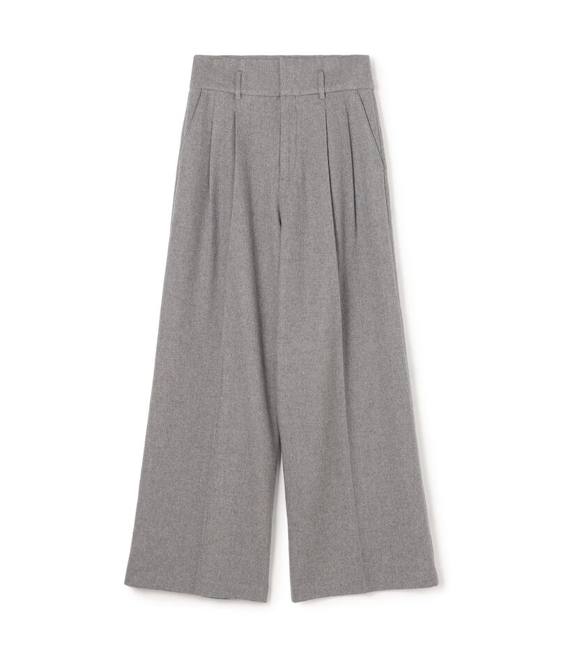 ウールカシミヤブレンド プリーツトラウザーパンツ WWWF1096