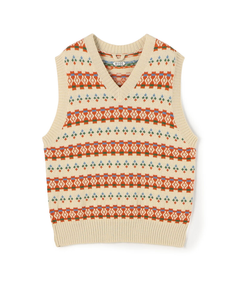 BODE FAUNA JACQUARD VEST