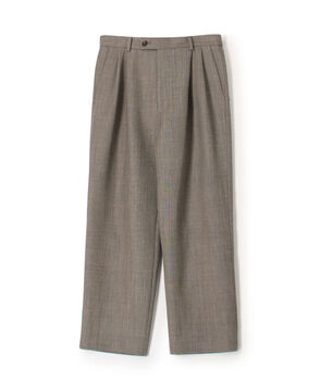 ウールダブルクロス 2タックワイドテーパードパンツ