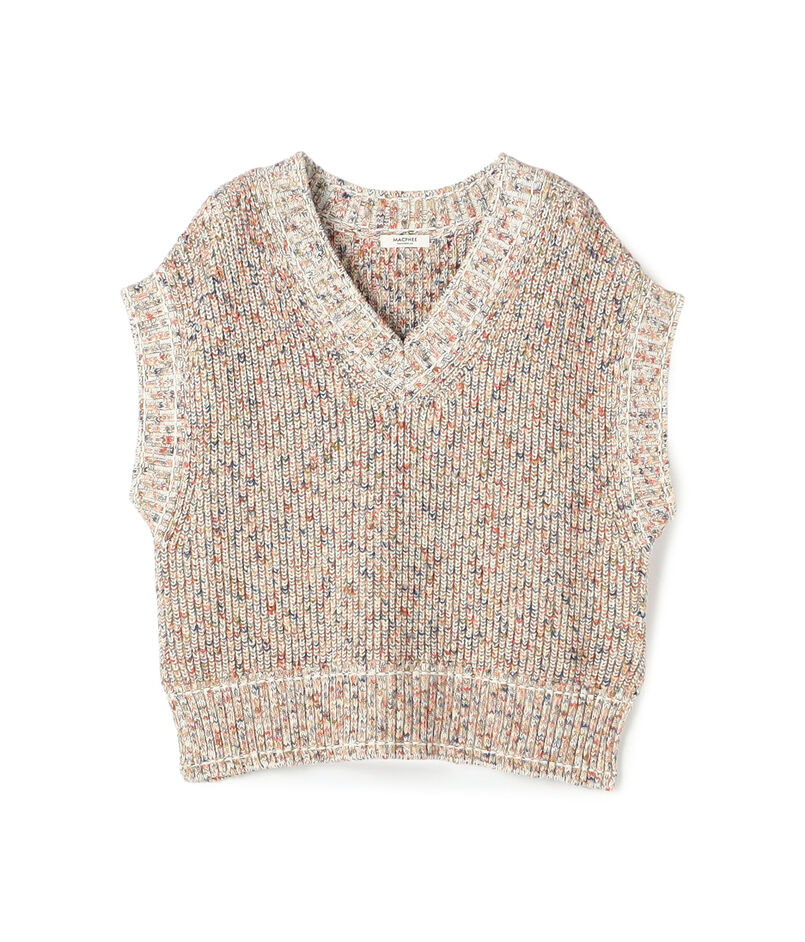 ハイブリットコットンツイーディー Vネックベスト