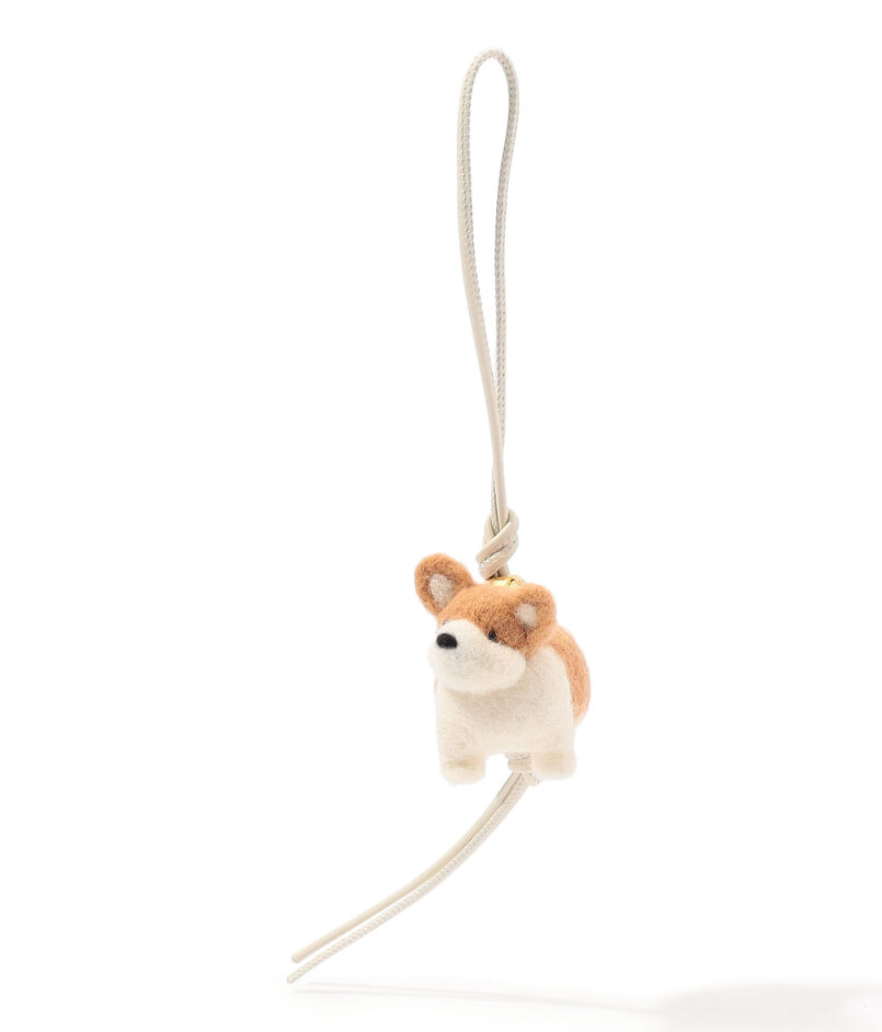 LOEWE CORGI FELT CHARM