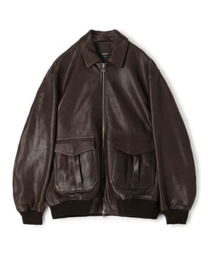 【別注】EMMETI AKRON ラムレザー ブルゾン
