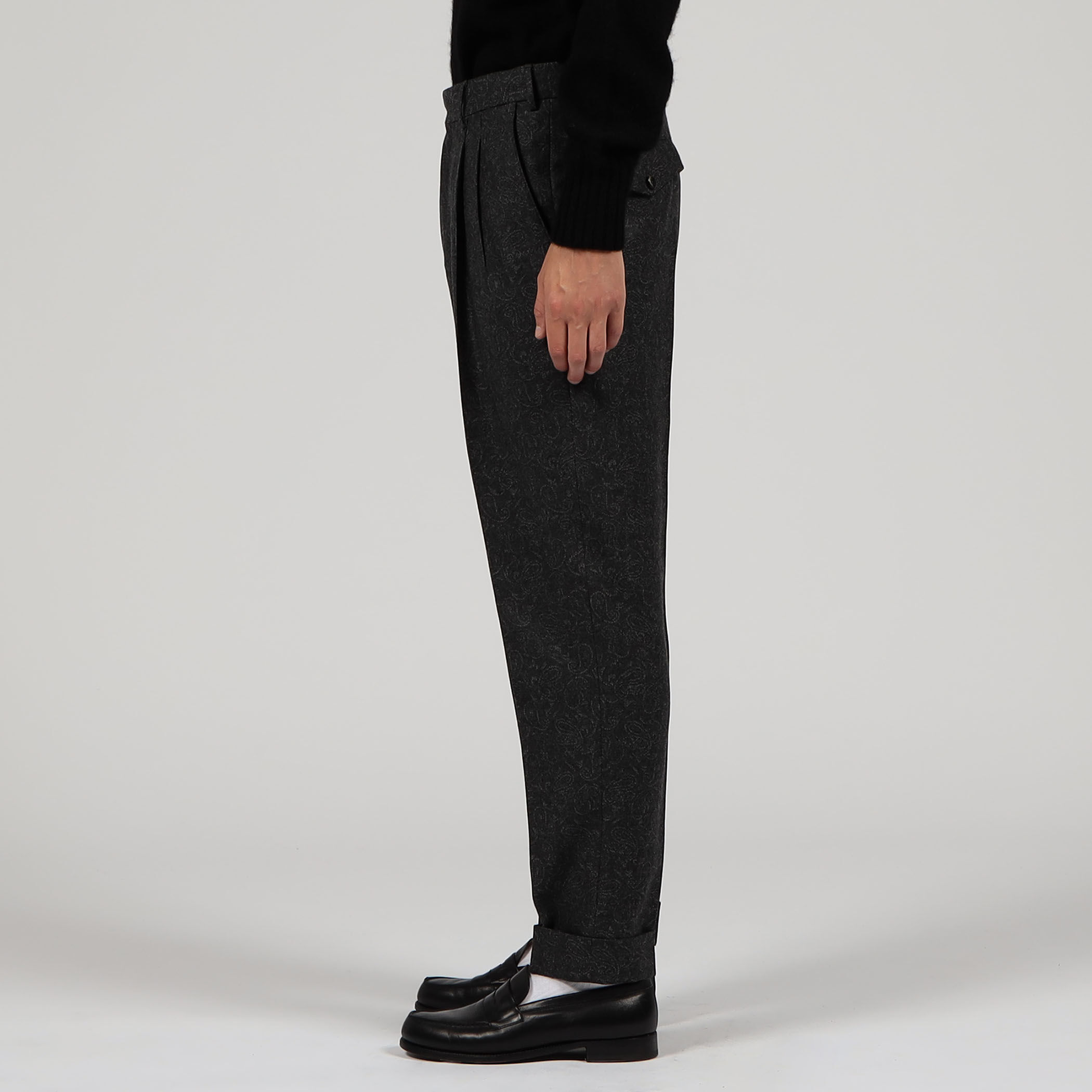 PT TORINO Carrot Fit ウール 2プリーツパンツ