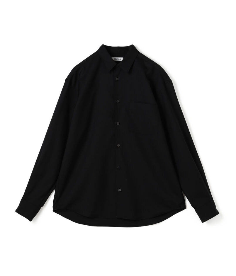 Super120's ウォッシャブルウール リラックスシャツ