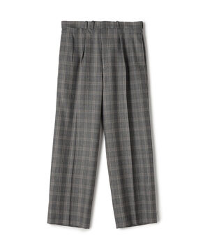 MAATEE&SONS JEFFERLY ウールグレンチェック 2プリーツスラックス