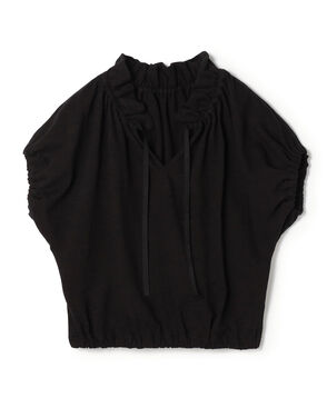 スラブジャージー ドローストリングプルオーバー