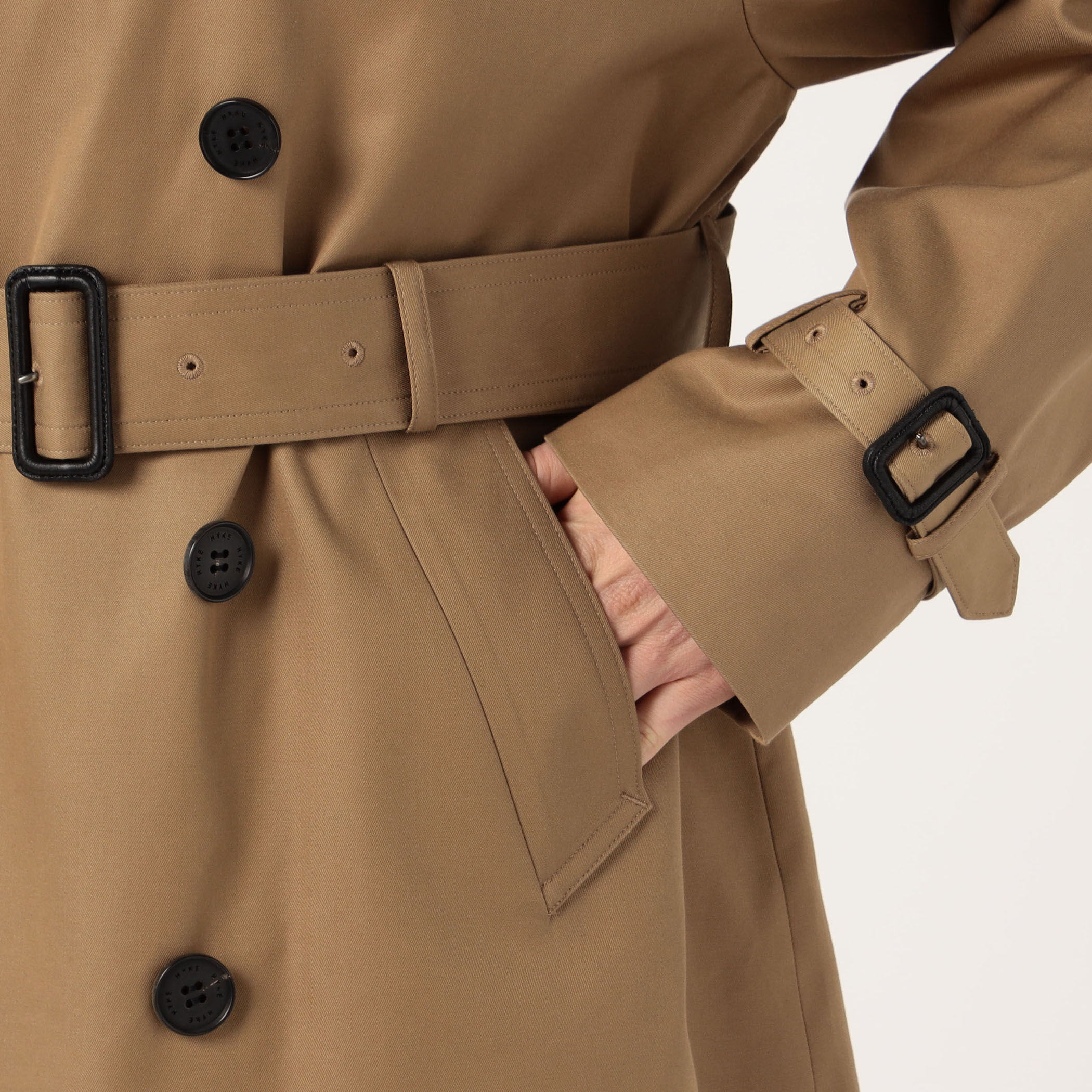 HYKE TRENCH BIG FIT トレンチコート｜トゥモローランド 公式サイト
