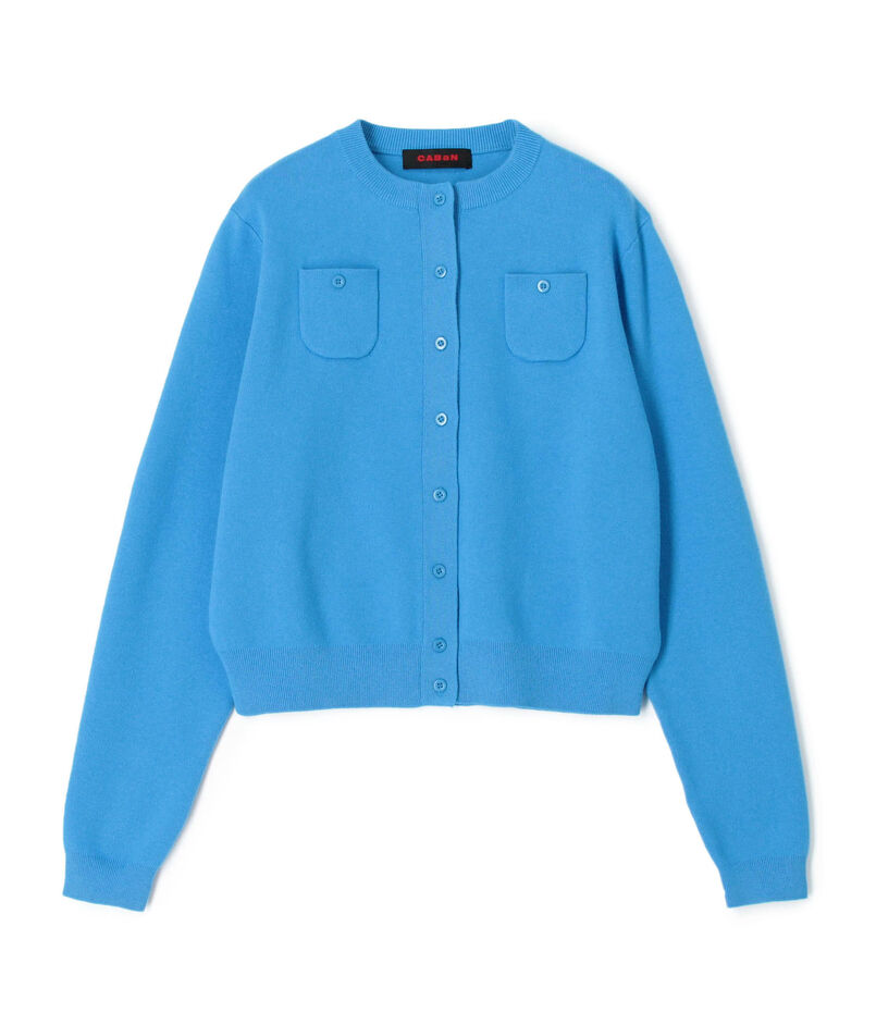 コットンカシミヤ クルーネックカーディガン