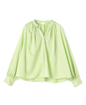 【WEB先行予約】コットンシルクサテン スキッパーブラウス