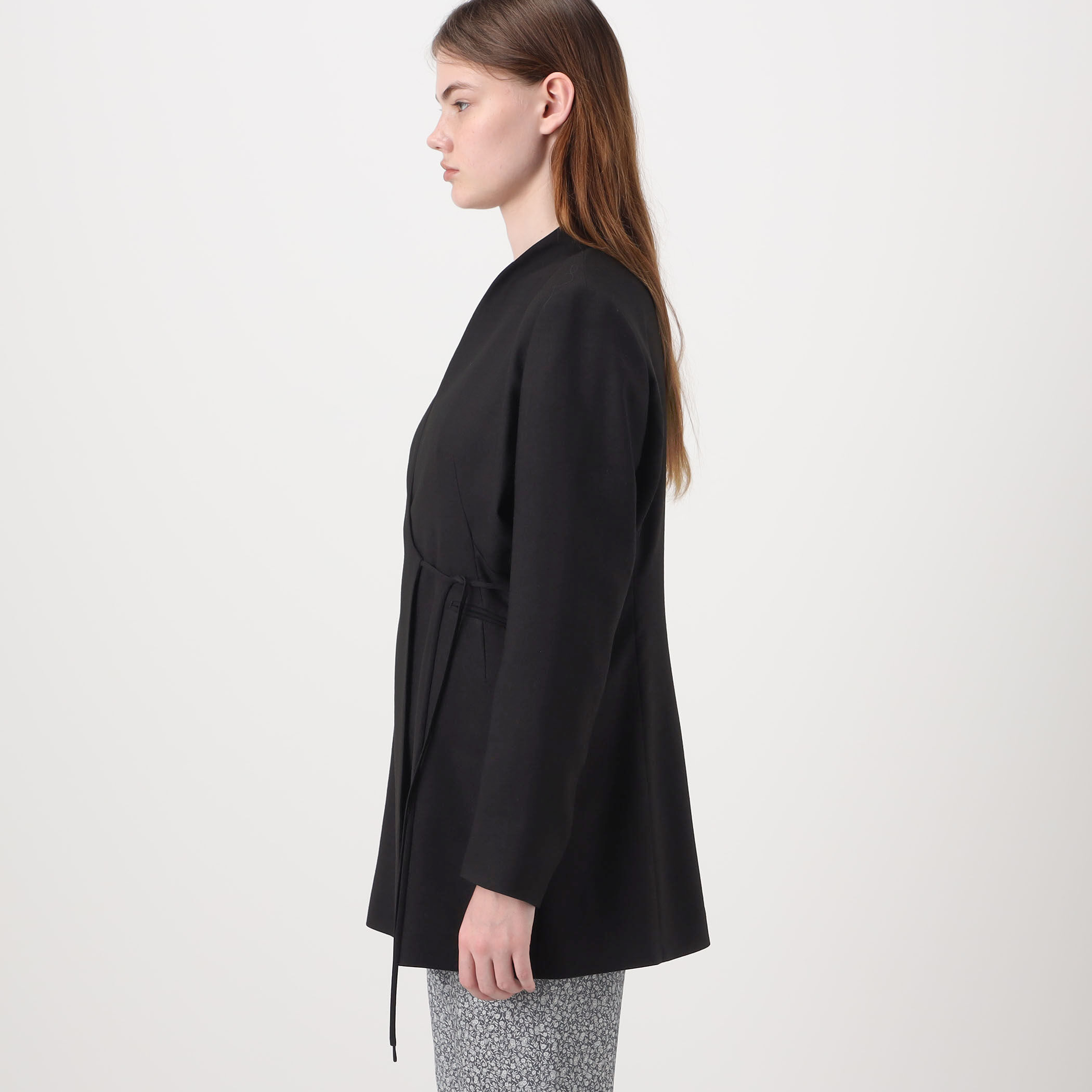 Mame Kurogouchi Triacetate Polyester Collarless Jacket カラーレス