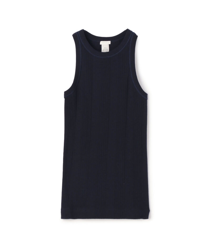 コットンランダムリブ アメリカンスリーブタンクトップ